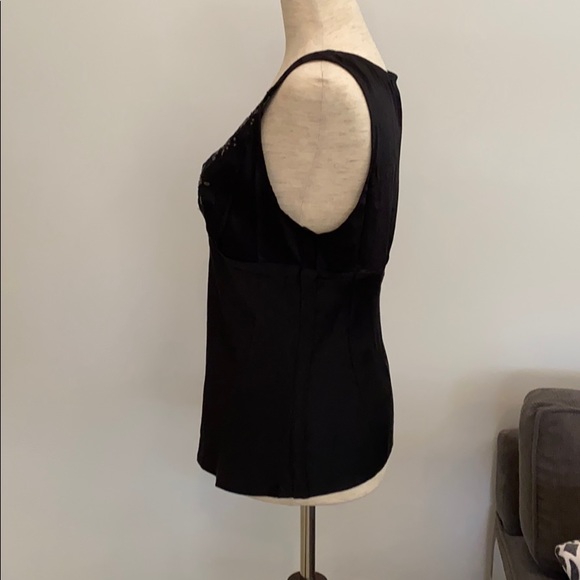 Rebecca Taylor size 6 silk sleeveless black top - Picture 3 of 5